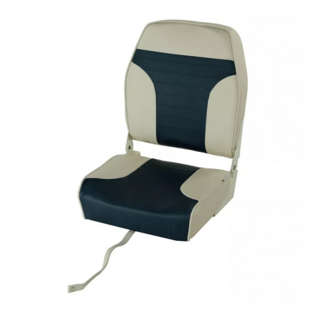 Siège pilote repliable bicolore blanc / navy - OVERDECK