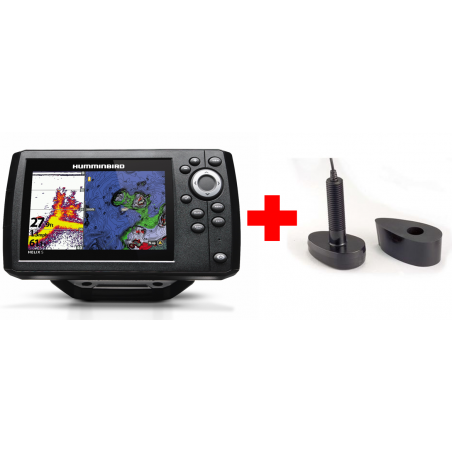 Combiné Sondeur GPS HELIX 5 G3 2D DS CHIRP sonde traversante - HUMMINBIRD