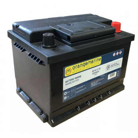 Batterie marine 12V de démarrage - ORANGEMARINE 60 Ah