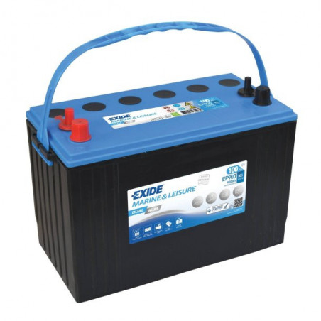 Batterie marine 12V DUAL AGM - EXIDE 100 Ah
