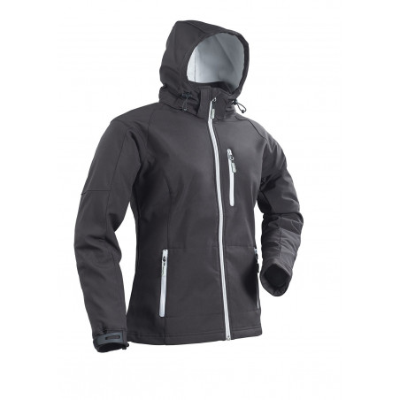 Veste Softshell capuche Femme noir Plastimo
