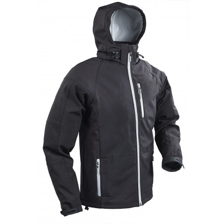 Veste Softshell capuche noir Plastimo