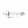 Vis métaux torx tête fraisé - Orangemarine - M6
