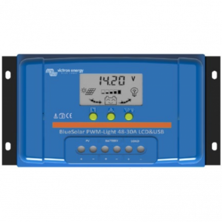 Régulateur panneaux solaires BlueSolar PWM-LCD&USB 48V-30A - VICTRON