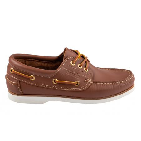 Chaussure bateau Skipper Nubuck Marron - BOTALO