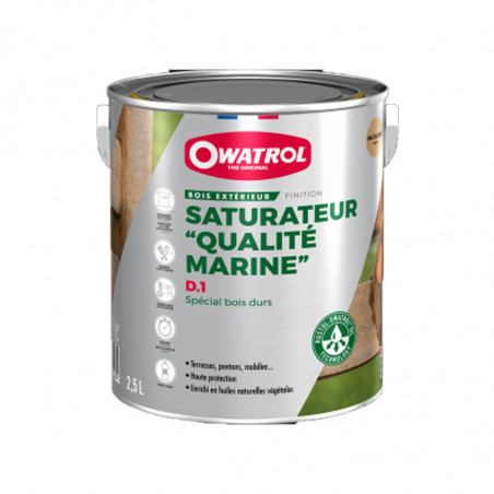 Saturateur incolore pour bois exotique D1 2.5 Litres - OWATROL