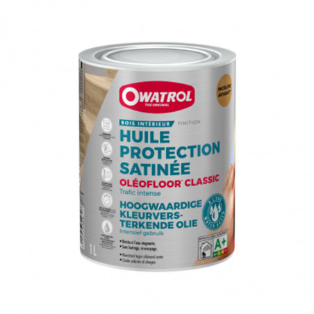 Huile de protection satinée OLEOFLOOR classic Incolore 5 Litres - OWATROL