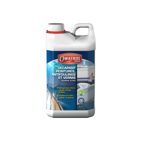Décapant peintures, vernis et antifouling MARINE STRIP 2.5 Litres - OWATROL