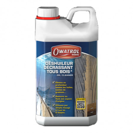 Déshuileur et décrassant tous bois OIL CLEANER 2.5 Litres - OWATROL