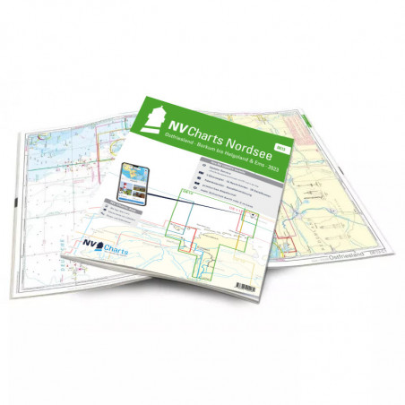 Carte NV CHARTS Ostfriesland - DE 13 - Borkum bis Helgoland & Ems
