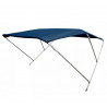 Bimini alu brossé 3 arceaux - Bleu - ORANGEMARINE - 225 (largeur) x 140 (hauteur) x 180 (longueur) cm