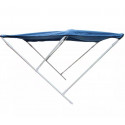 Bimini alu brossé 3 arceaux - Bleu - ORANGEMARINE - 185 (largeur) x 140 (hauteur) x 180 (longueur) cm