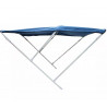 Bimini alu brossé 3 arceaux - Bleu - ORANGEMARINE - 225 (largeur) x 140 (hauteur) x 180 (longueur) cm