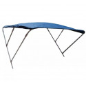 Bimini alu brossé 3 arceaux - Bleu - ORANGEMARINE - 185 (largeur) x 140 (hauteur) x 180 (longueur) cm