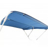 Bimini alu brossé 3 arceaux - Bleu - ORANGEMARINE - 225 (largeur) x 140 (hauteur) x 180 (longueur) cm