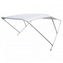 Bimini alu brossé 3 arceaux - Blanc - ORANGEMARINE - Largeur 200 cm - Hauteur 140 cm - Longueur 180 cm