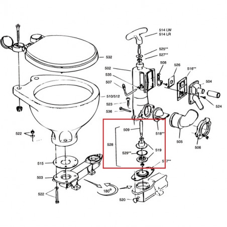 Piston complet pour WC manuel et baïonnette - RM69