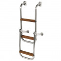 Echelle inox bois 3 marches
