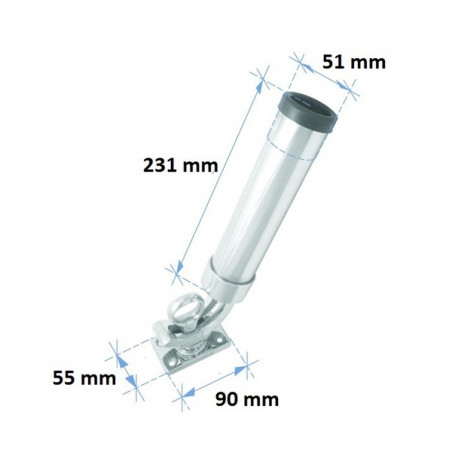 Porte canne orientable