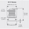 Sonde bi-fonction traversante bronze 600w (B117) - RAYMARINE