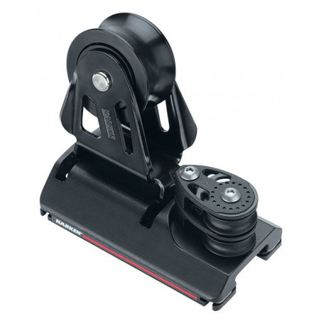 Chariot d'écoute de génois CB Small Boat 22 mm  réglable réa double - HARKEN