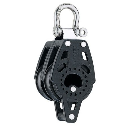 Poulie CARBO double fixe ringot réa de 40 mm - HARKEN