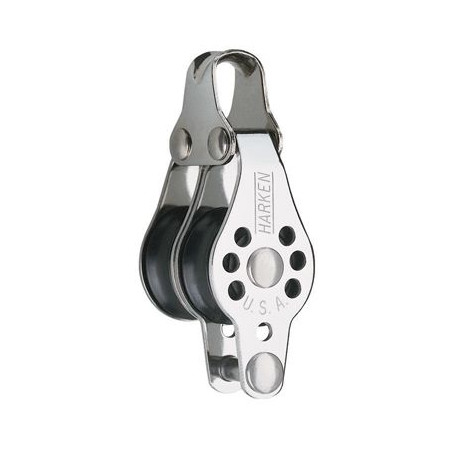 Poulie MICRO double ringot réa de 22 mm - HARKEN