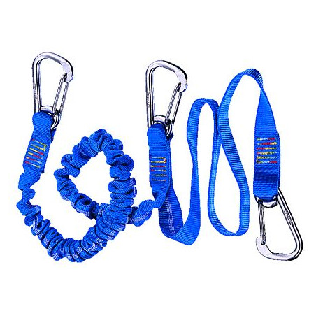 Longe de harnais extensible avec mousqueton de pompier - WICHARD