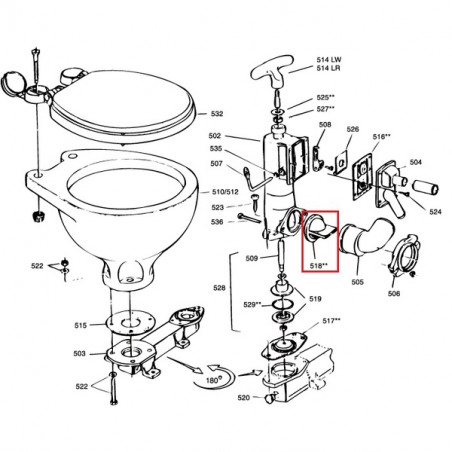 Clapet bec de canard pour WC - RM69