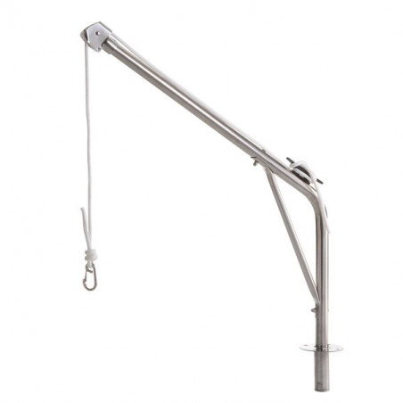 Bossoir pivotant à encastrer pour moteur hors-bord