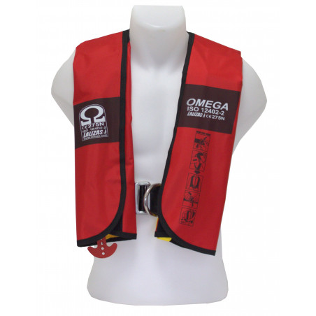Gilet gonflable automatique OMEGA 275 N avec harnais - LALIZAS