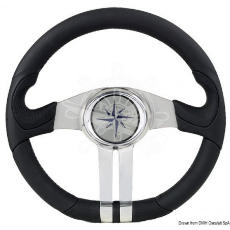 Volant BALTIC 320mm branches argent/chrome