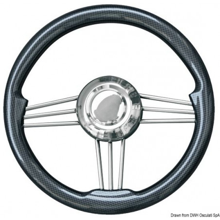 Volant inox couronne carbone 350mm