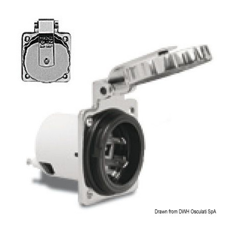 Prise mâle inox 16-30 A - MARINCO