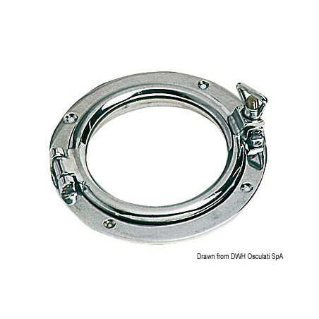 Hublot rond laiton chromé à bague fine