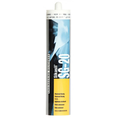 Mastic colle pour vitrages et plexiglas SIKASIL SG-20 SIKA - SIKA