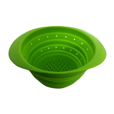 Passoire silicone Vert rétractable H dépliée 8 cm ø 14 cm (intérieure) - CAO