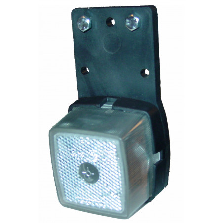 Feu d'emcombrement latéral base caoutchouc catadioptre blanc