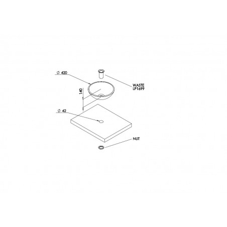 Lavabo semi-sphérique en verre - CAN
