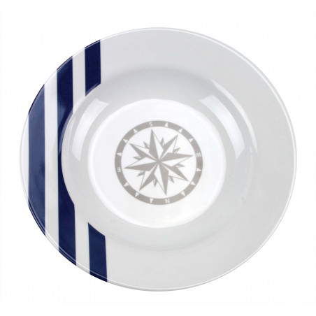 Assiette creuse MARINA 22.5 cm - COULEUR MER