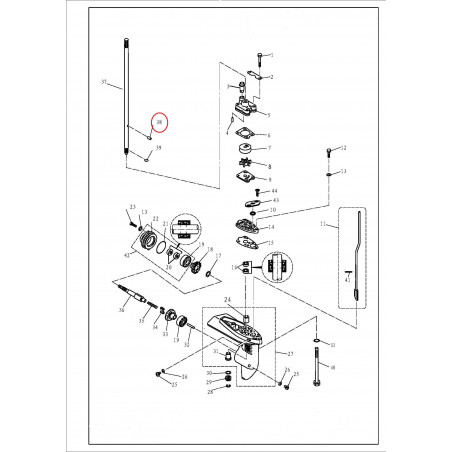 Moteur 4 et 5CV partie DISQUE INFERIEUR - ORANGEMARINE
