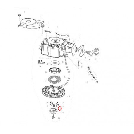 Moteur  6 et 9,8CV partie DEMARREUR - ORANGEMARINE