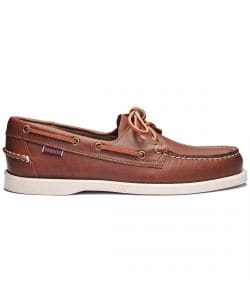 DOCKSIDES PORTLAND - CHAUSSURE BATEAU HOMME - SEBAGO - MARRON CLAIR / BLANC