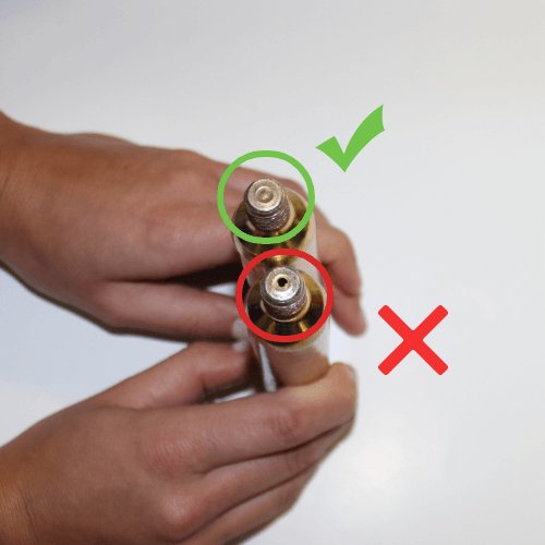 Vérification des capsules de gaz